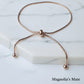Beaded ribbon chain bracelet in 3 colors [Fast shipping]
