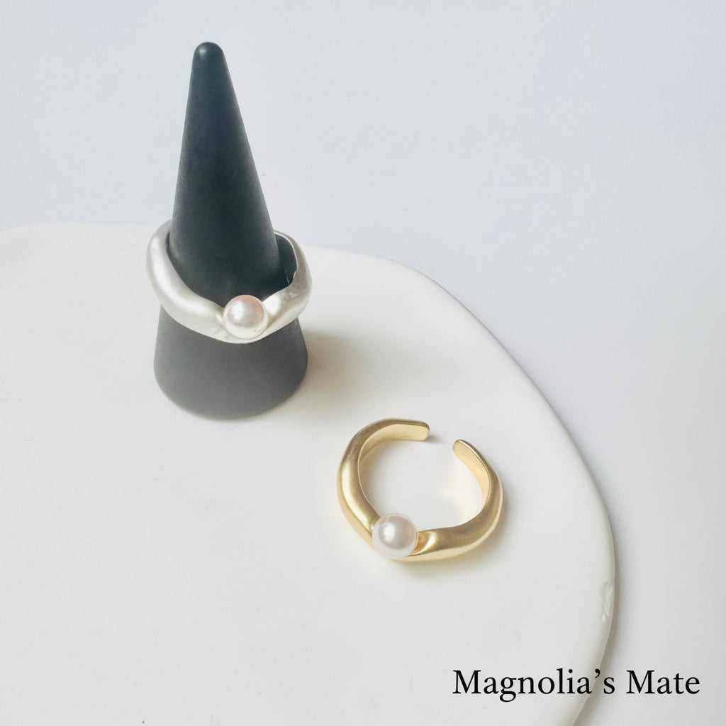 マーメイドパールリング　ゴールド/シルバー　【スピード配送】