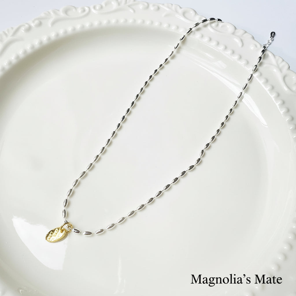 ヴィンテージ　シルバーチェーンネックレス 　【スピード配送】