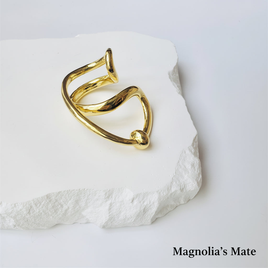 Snake Curve Ring Gold/Silver [Fast Shipping]