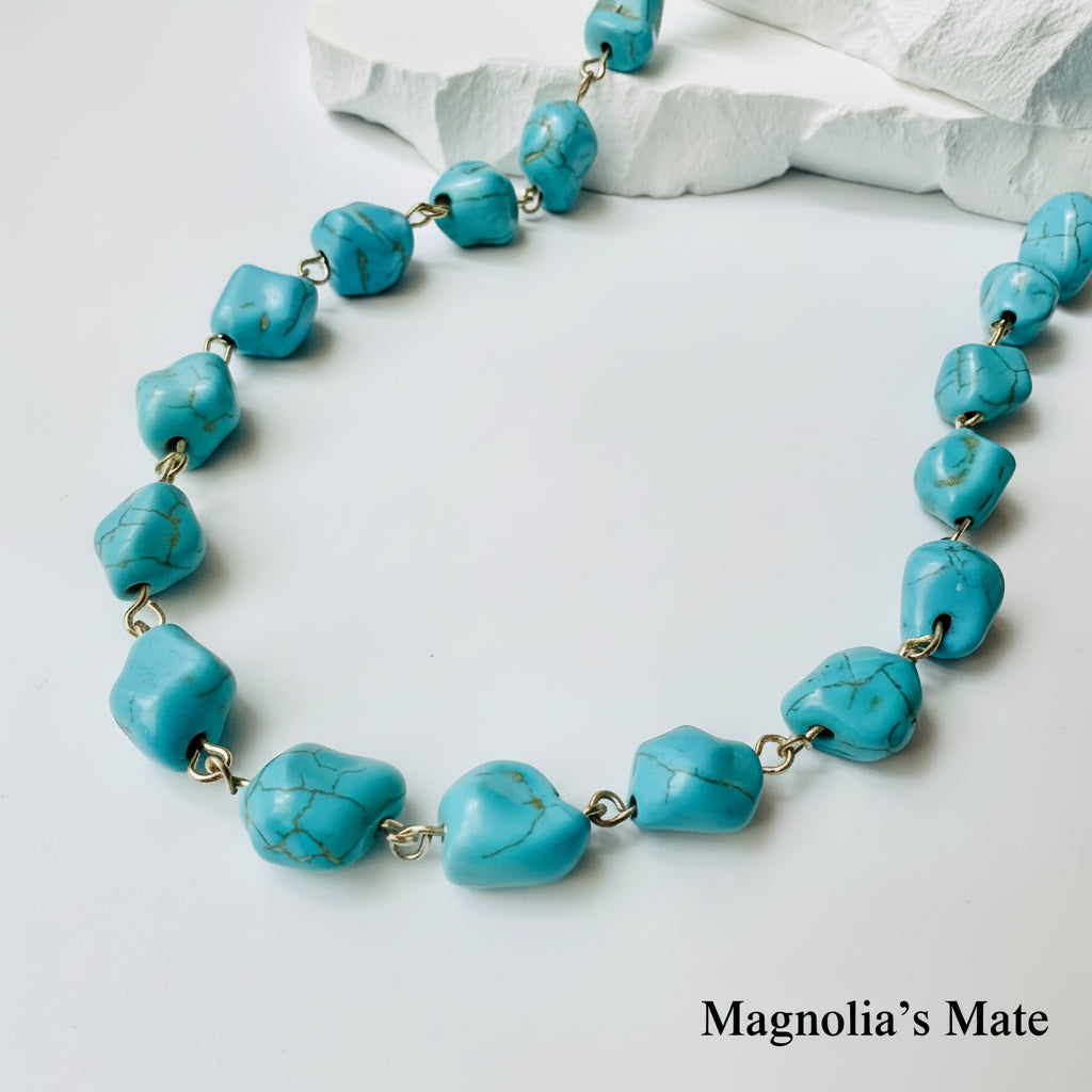 Turquoise choker necklace [Fast delivery] Scheduled to ship in mid-June