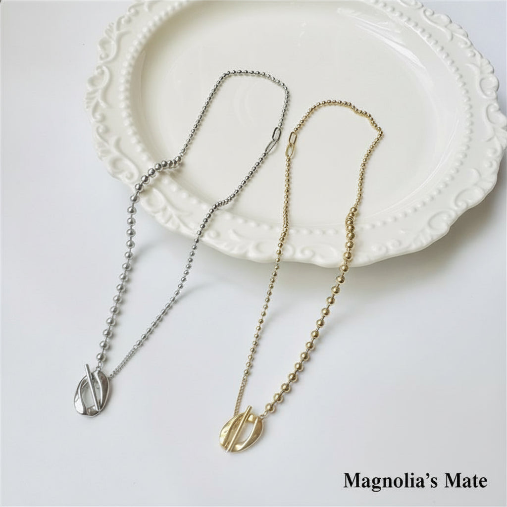 Small Ball Chain Necklace Gold/Silver [Fast Shipping]