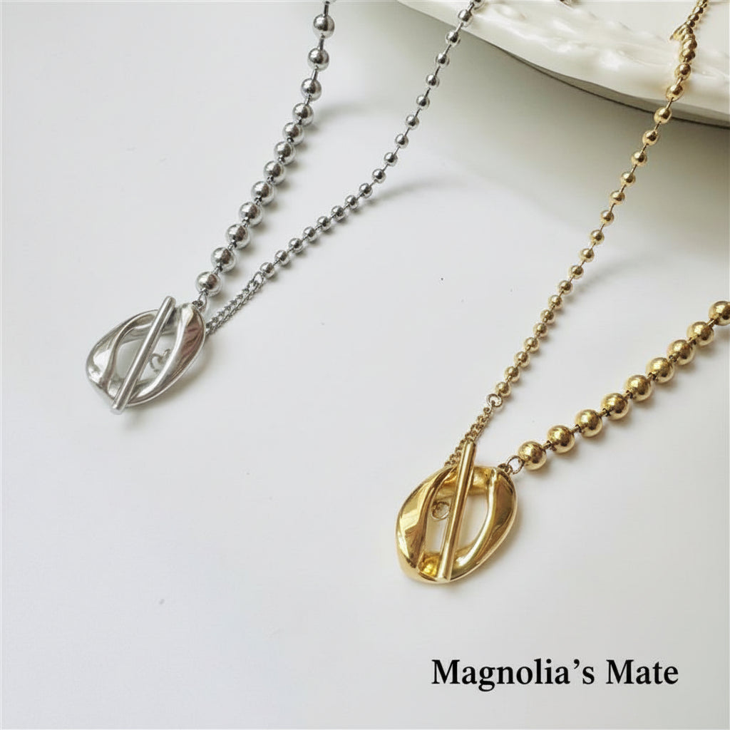 Small Ball Chain Necklace Gold/Silver [Fast Shipping]