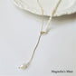 Asymmetrical freshwater pearl necklace gold [Fast delivery]