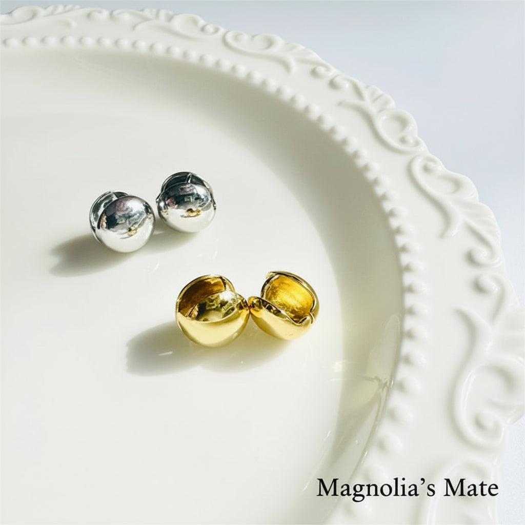 エレガントボール　ピアス　シルバー/ゴールド　【スピード配送】