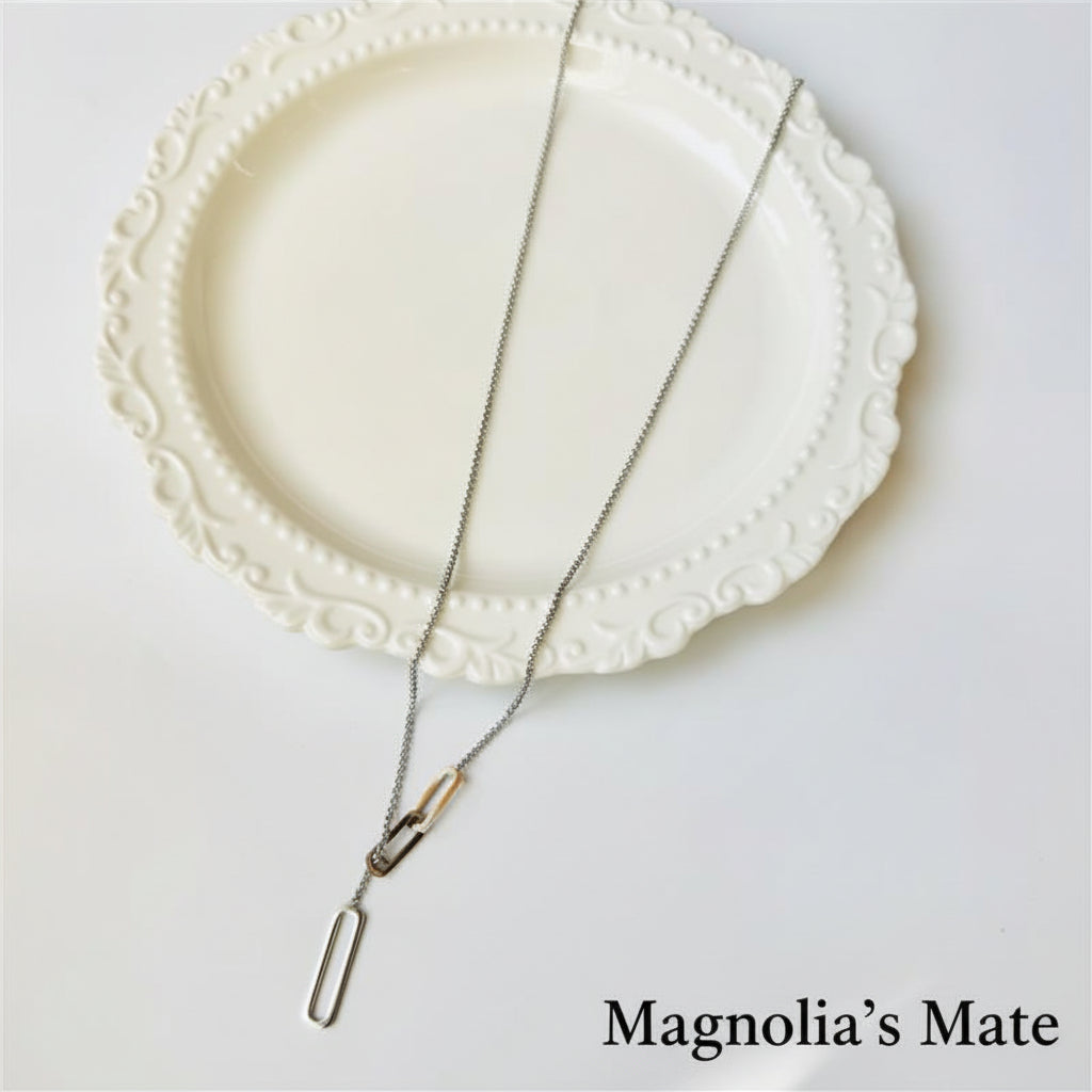 ミニマルモード　ロングネックレス 　ゴールド/シルバー【スピード配送】