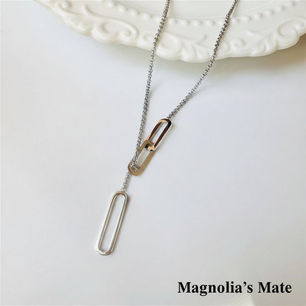 ミニマルモード　ロングネックレス 　ゴールド/シルバー【スピード配送】