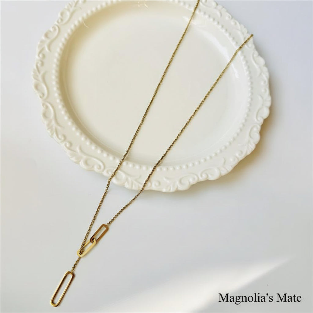 ミニマルモード　ロングネックレス 　ゴールド/シルバー【スピード配送】