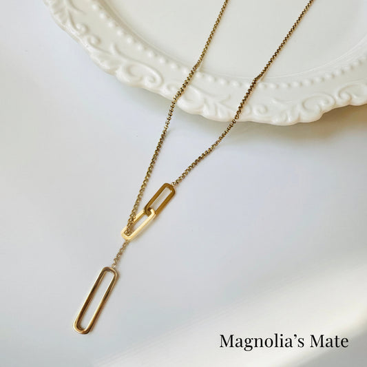 ミニマルモード　ロングネックレス 　ゴールド/シルバー【スピード配送】