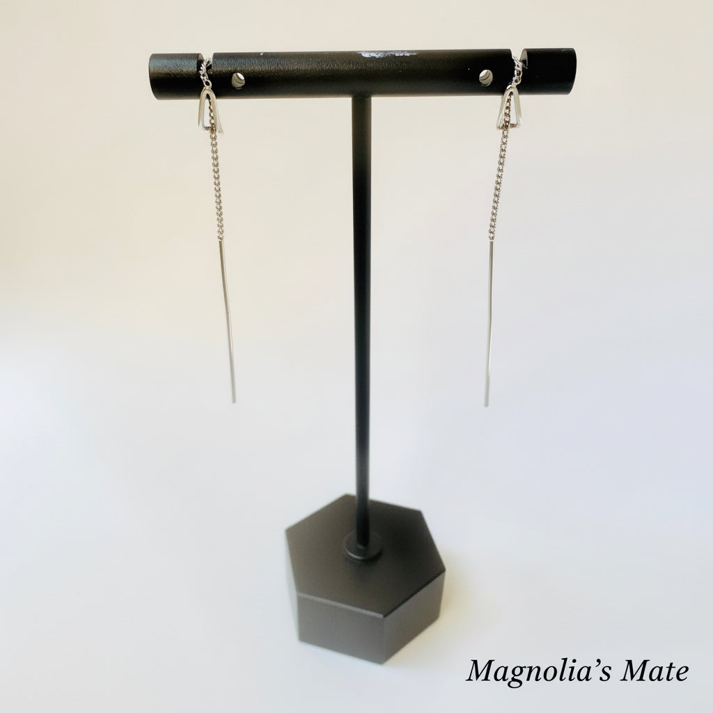 Long line earrings, silver [Fast delivery]
