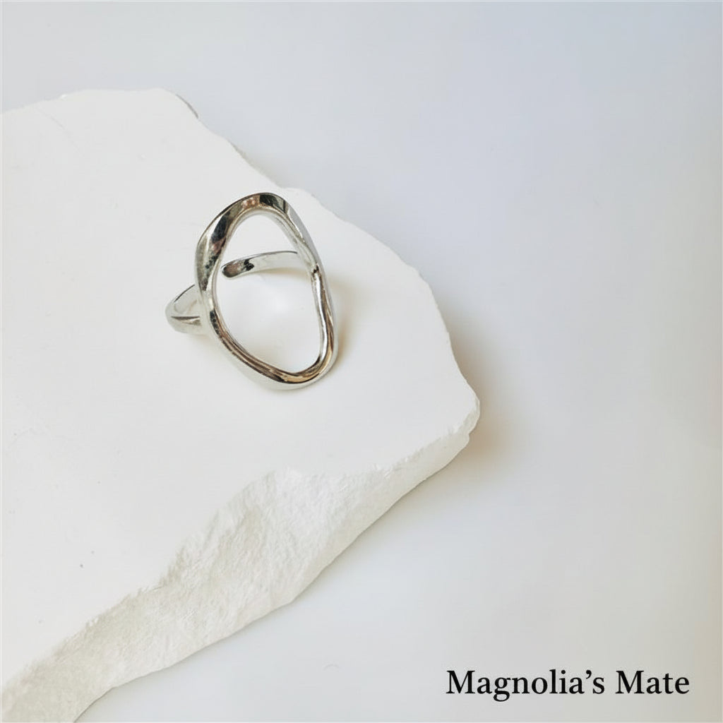 Oval Cocktail Ring Gold/Silver [Fast Shipping]
