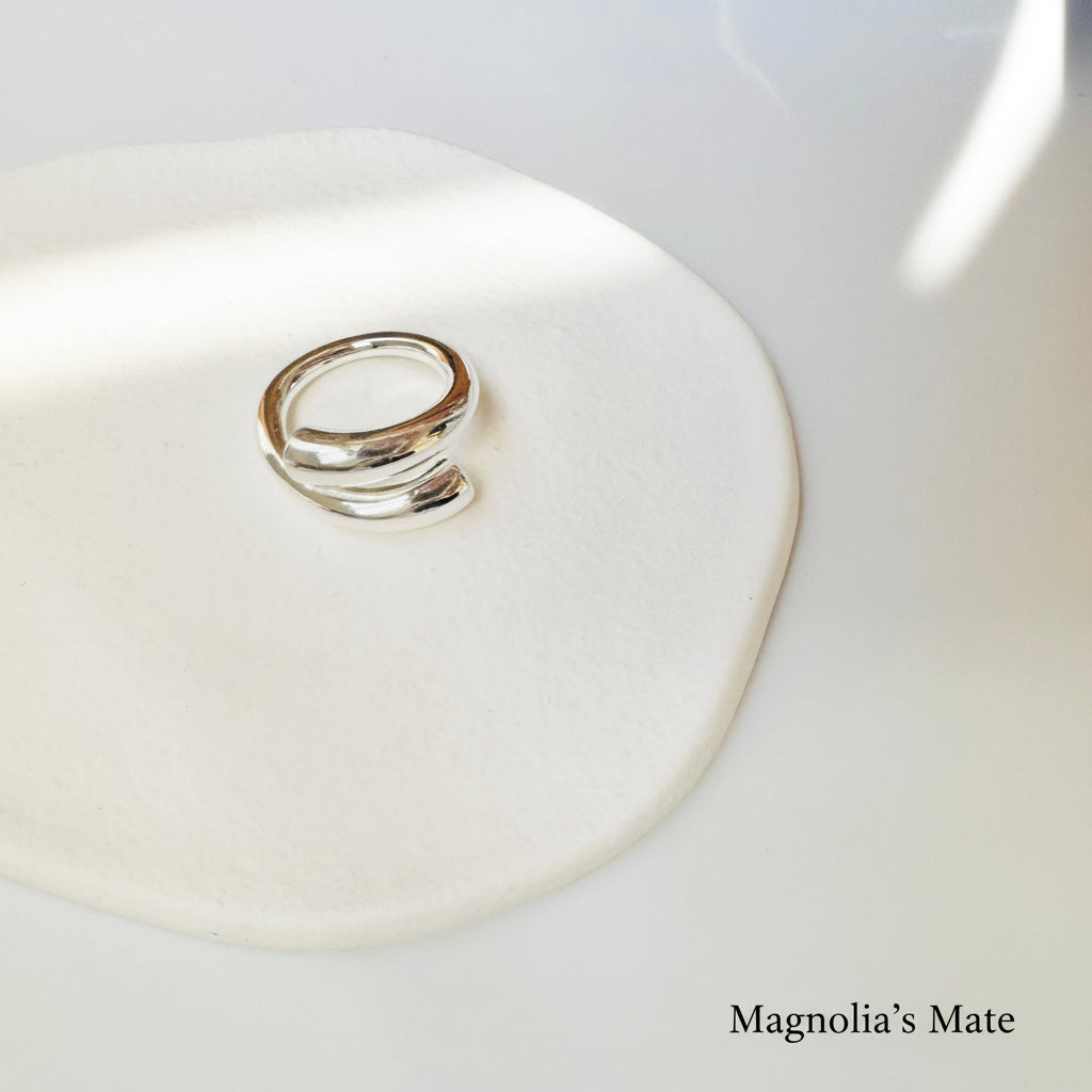 ねじれスパイラルリング　２Style　シルバー　【スピード配送】