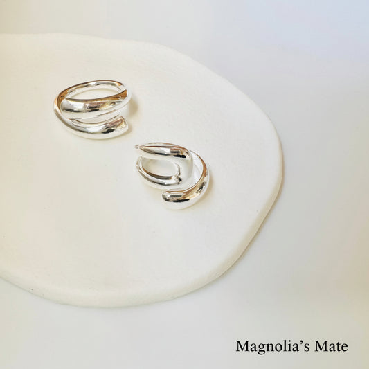 ねじれスパイラルリング　２Style　シルバー　【スピード配送】