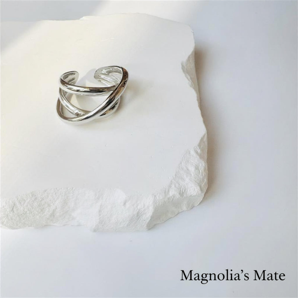 クロスレイヤード　リング　ゴールド /シルバー　【スピード配送】