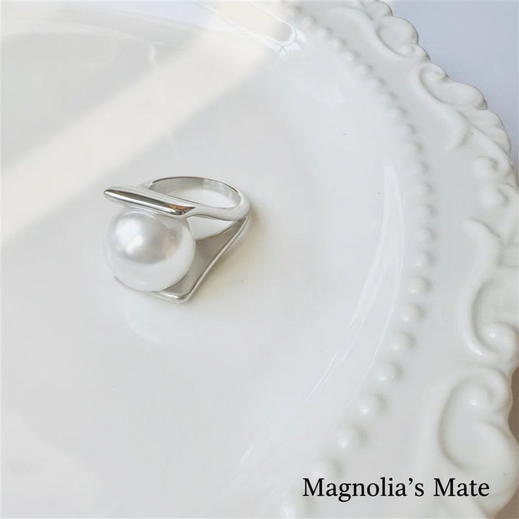 Drop pearl ring [Fast delivery]