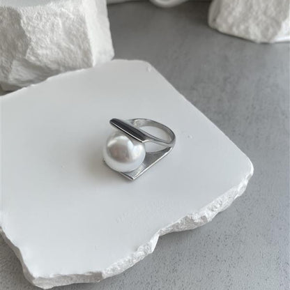 Drop pearl ring [Fast delivery]