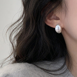 マットオーバルピアス　ゴールド/シルバー【予約商品】