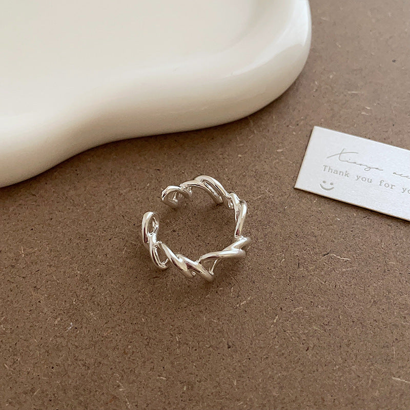 ランダムツイストラインリング　ゴールド/シルバー【予約商品】