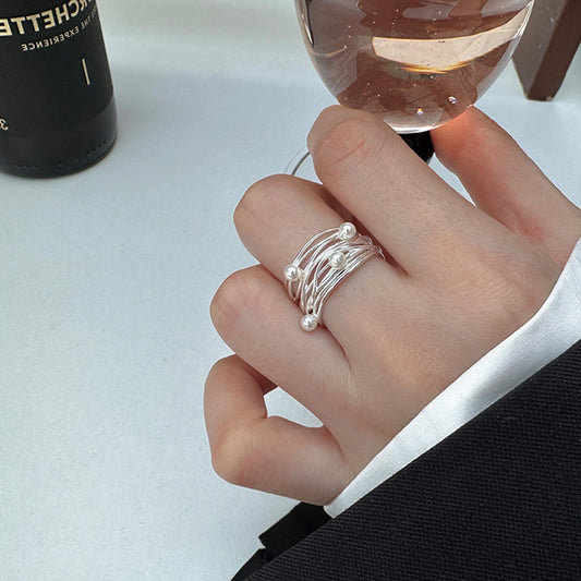 バブルパールラインリングシルバー【予約商品】