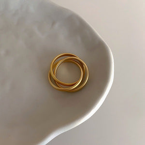 マットトリプルループリング　ゴールド／シルバー【予約商品】