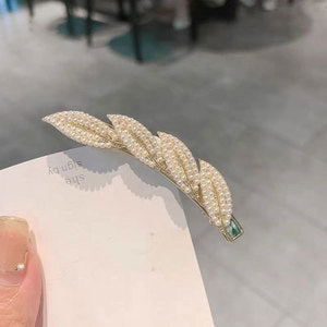 リーフパール ヘアクリップ　ゴールド【予約商品】