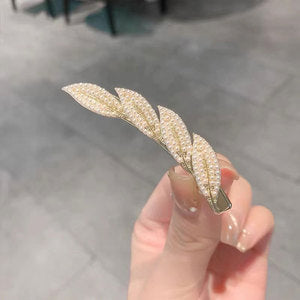 リーフパール ヘアクリップ　ゴールド【予約商品】