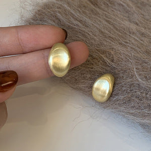 マットオーバルピアス　ゴールド/シルバー【予約商品】