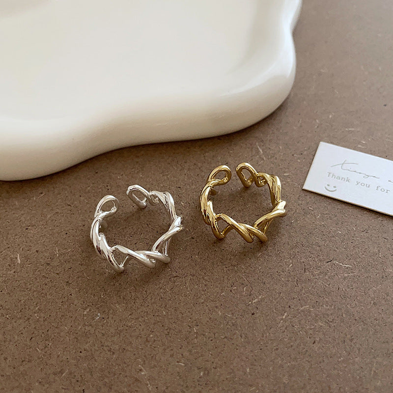 ランダムツイストラインリング　ゴールド/シルバー【予約商品】