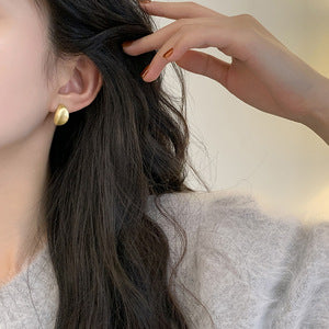 マットオーバルピアス　ゴールド/シルバー【予約商品】