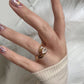 Elegant Curved Ring Set Gold [Pre-order Item]