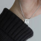 Square charm necklace Gold/Silver [Pre-order item]