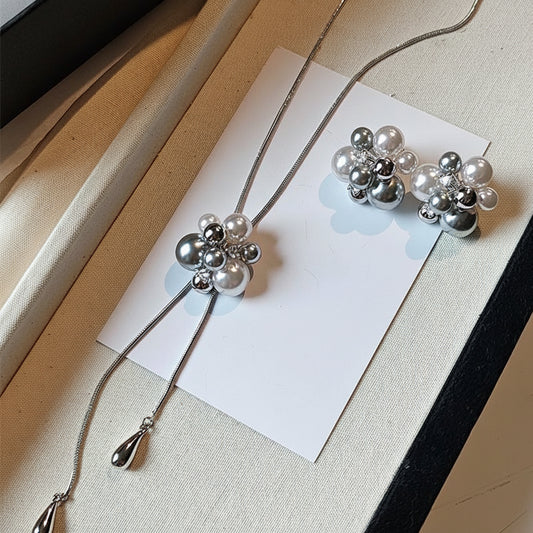 パールフラワー ネックレス/ピアス【予約商品】