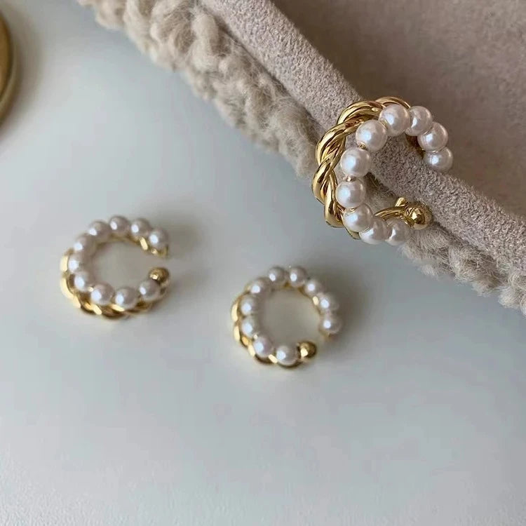 Golden Pearl Elegance Ear Cuff 1P Gold [Pre-order Item]
