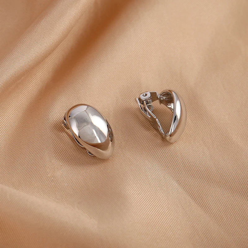 Luminous Oval Earrings Gold/Silver [Pre-order item]