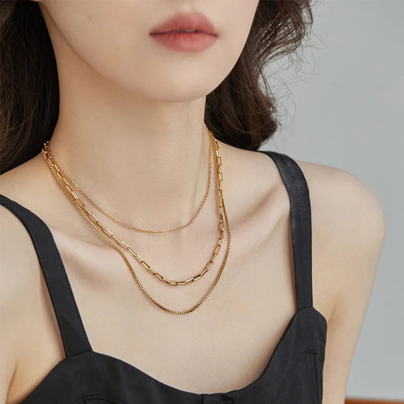 3-Layer Necklace Gold [Fast Shipping]