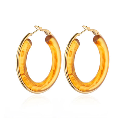 Color Glow Hoop Earrings 8 colors [Pre-order item]