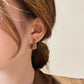 Drop Modern Earrings Brown/Ivory [Pre-order Item]