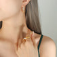Pin pearl earrings gold/silver [Pre-order item]