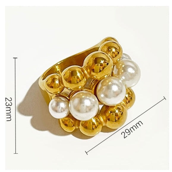 Bubble Pearl Ring Gold [Pre-order item]