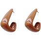 Drop Modern Earrings Brown/Ivory [Pre-order Item]
