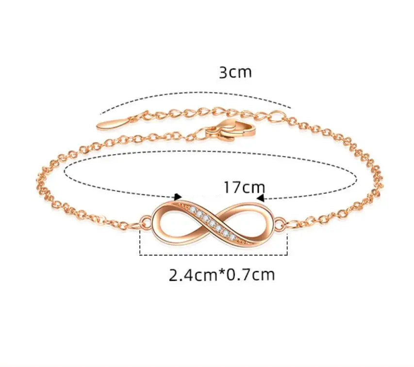 Infinity Kiss Bracelet Silver/Rose Gold [Pre-order item]