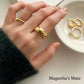 Cross Drop Form Ring Gold/Silver [Fast Shipping]