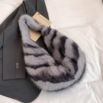 フェイクファーショルダーバッグ　4色【予約商品】