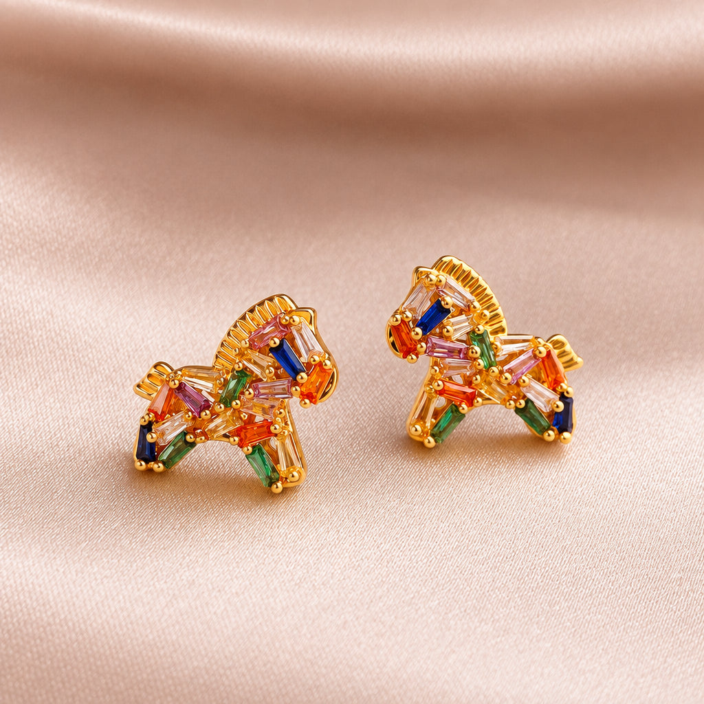 マルチカラー ホースモチーフアクセサリー｜ネックレス・ピアス【予約商品】