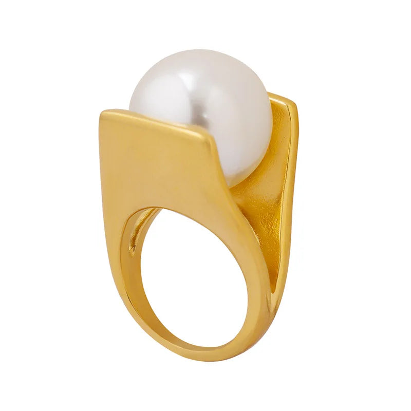Drop pearl ring [Fast delivery]