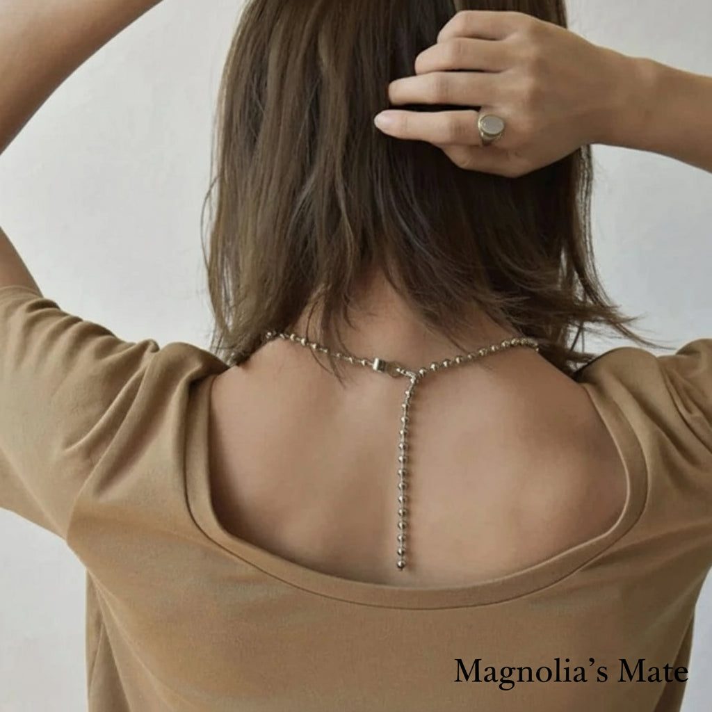 Middle Ball Chain Necklace Gold/Silver [Fast Shipping]