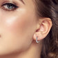 Heart Wave Hoop Earrings Silver [Pre-order Item]
