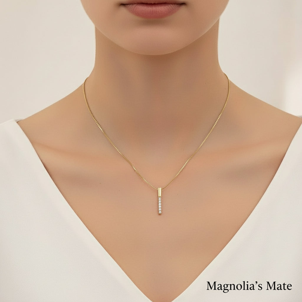 ミニマムバーネックレス ゴールド/ローズゴールド/シルバー 【予約商品 