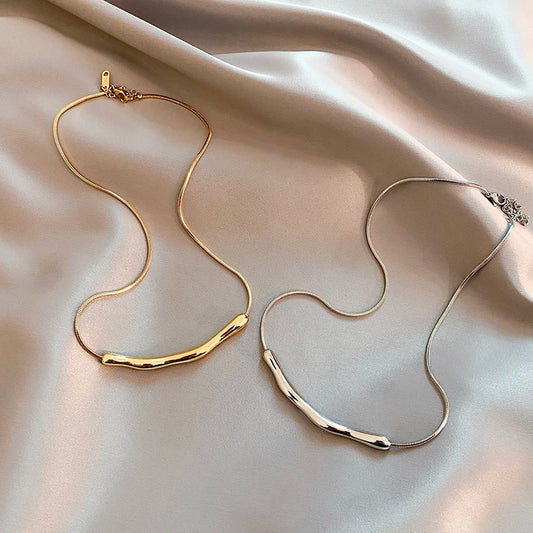 Nuance Line Necklace Silver/Gold [Fast Shipping]