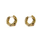 Hammered Metal Hoop Earrings Gold/Silver [Pre-order Item]